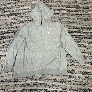 Nike Heather Gray Full-Zip Hoodie